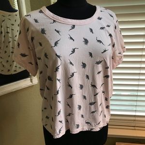 Cropped Dinosaur Tee